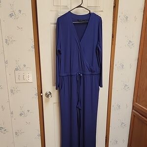 H by Halston Blue Jumpsuit